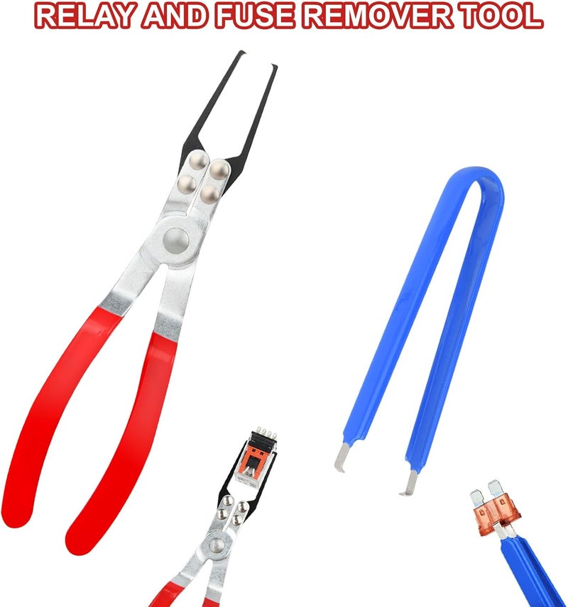 Aleric Relay Puller Pliers and Fuse Puller Plier, Automotive Relay Fuses Puller Tools Fuse Removal Tool, Pliers for Removing Relays on Vehicles, Car Electrical Remover Tool - Image 2